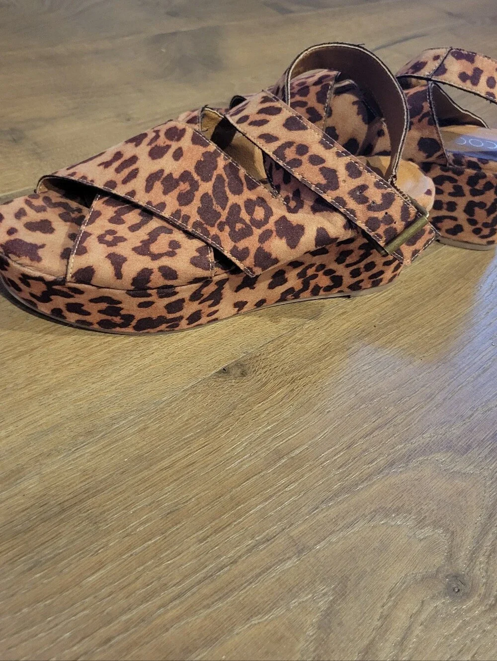 Coconuts by Matisse Leopard Print Platform Sandal in Brown